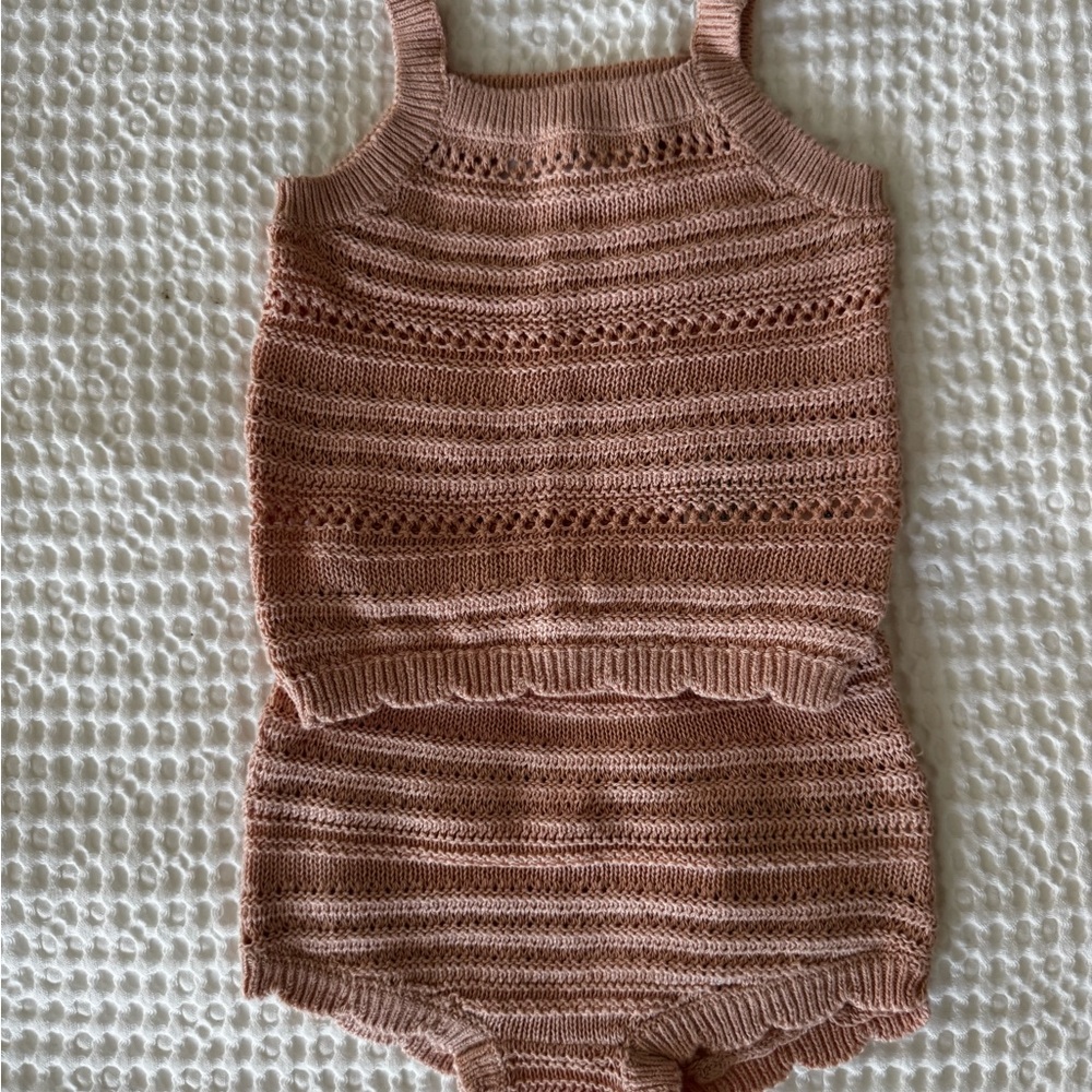 Knitted Pink Kids two Piece